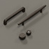 Knopp Nola - 30mm - Mörkbetsad ek Knopp Nola - 30mm - Mörkbetsad ek