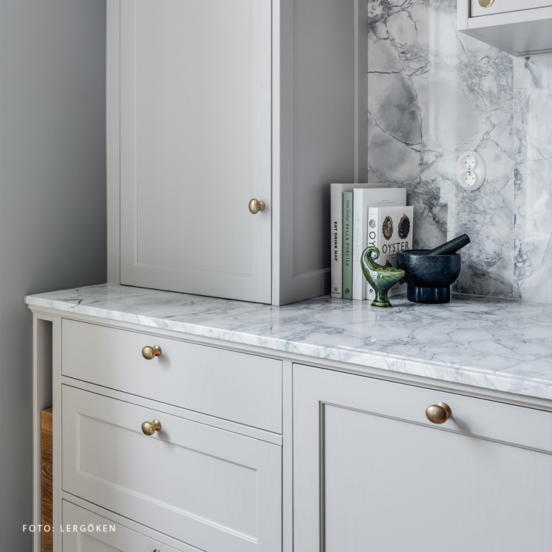 Knopp 401 - 40mm - Mässing matt