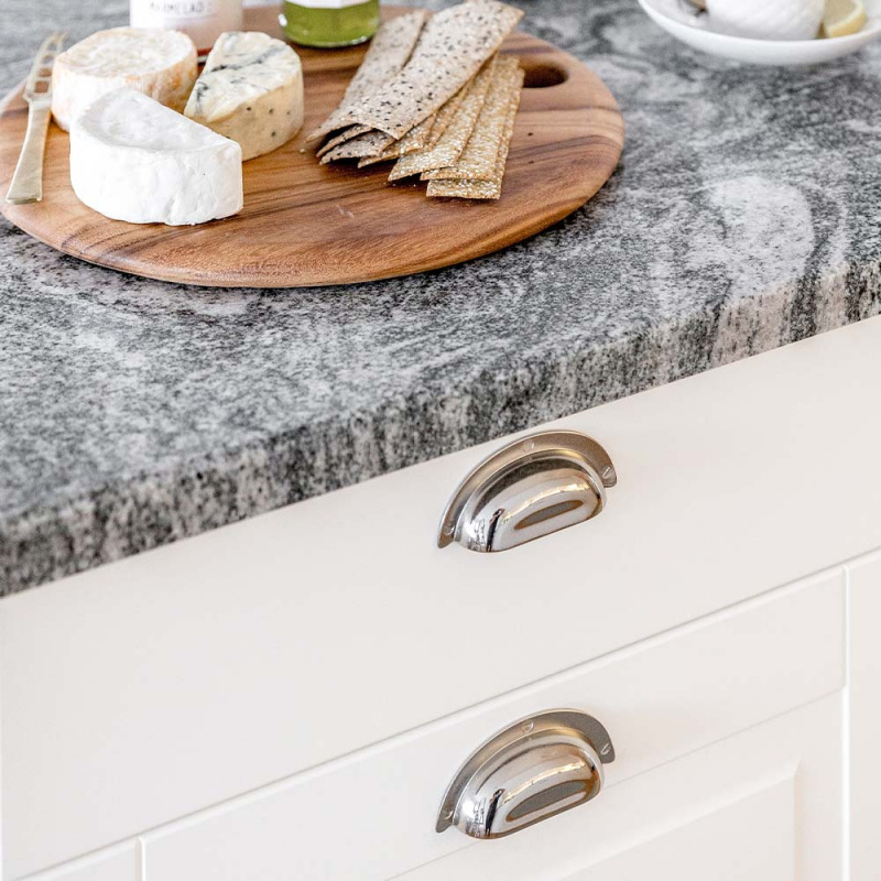 Skålhandtag 3922 förnicklad. Foto: Härjedalskök