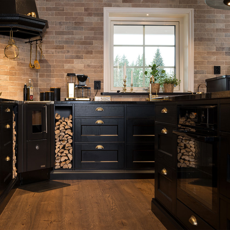 Skålhandtag 3922 matt mässing. Foto: Formakök