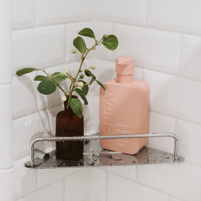 Match - Hörnhylla - Polerad krom