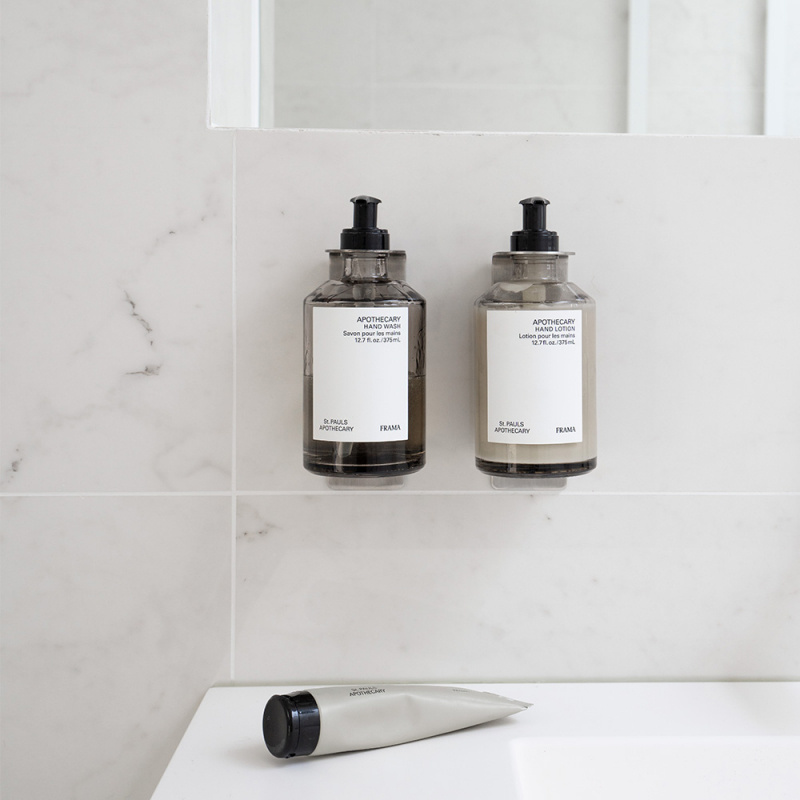 Base - Tvålpumpshållare - Borstad rostfritt