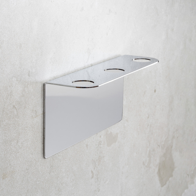 Base - Tvålpumpshållare Trippel - Polerad krom