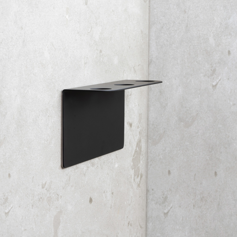 Base - Tvålpumpshållare Trippel - Mattsvart