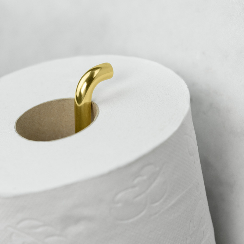 Calm - Reservpappershållare - Polerad mässing