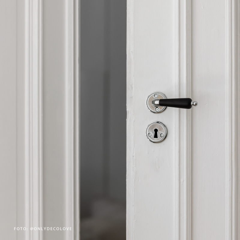 Dörrhandtag Balder - Krom/svart