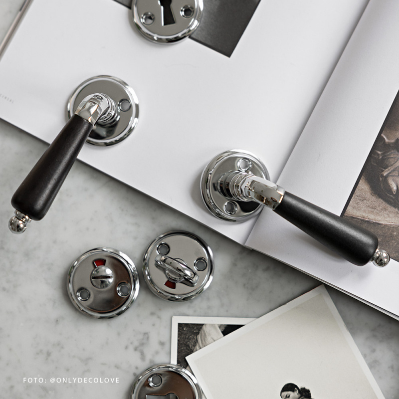 Dörrhandtag Balder - Krom/svart