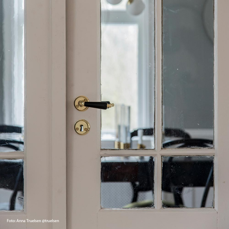 Dörrhandtag Balder - Mässing/svart