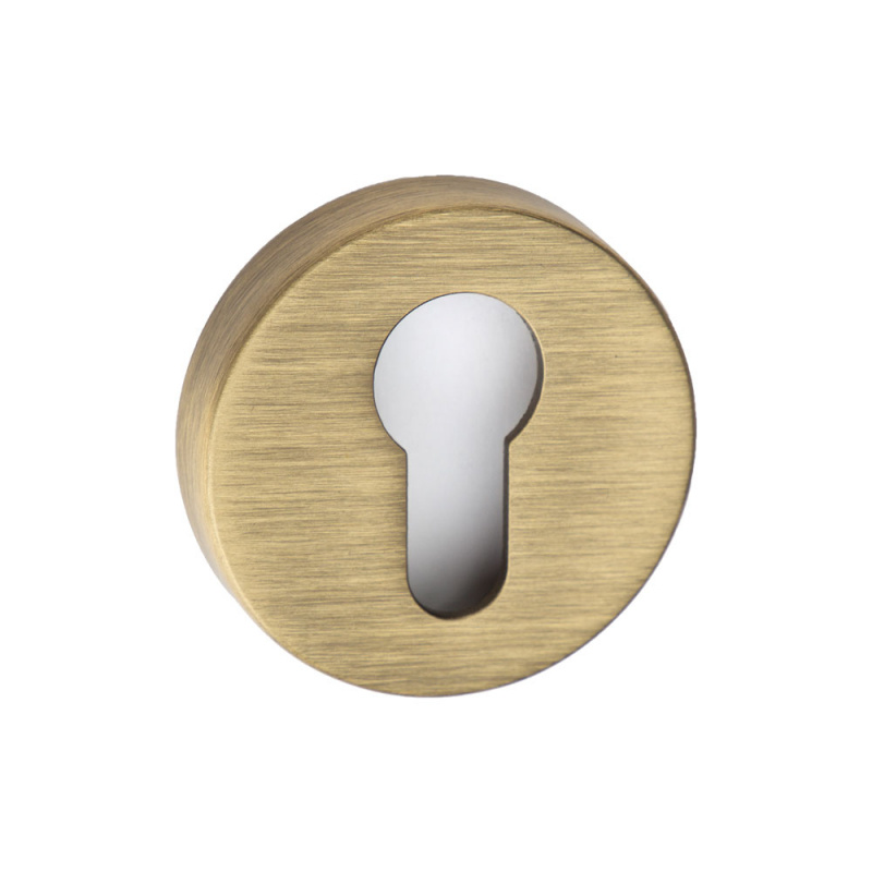 Nyckelskylt R-E - Antik brons