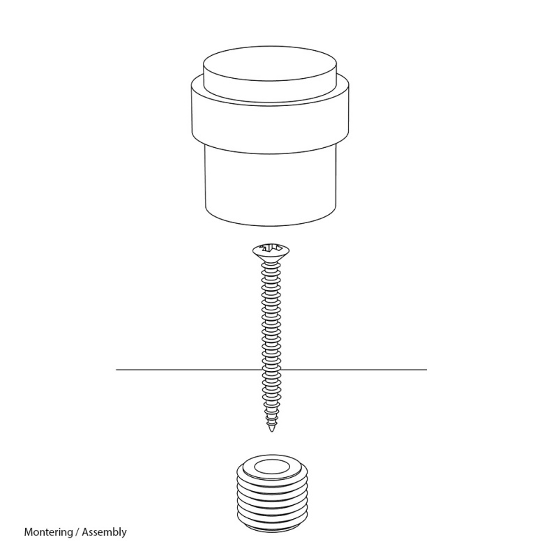 Dörrstopp Helix - Mässing