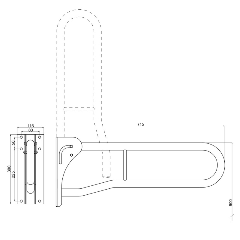Armstöd 40134 - Mattsvart