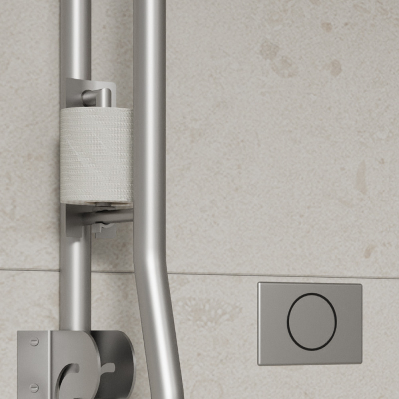 Pappershållare till armstöd 40134 - Rostfritt