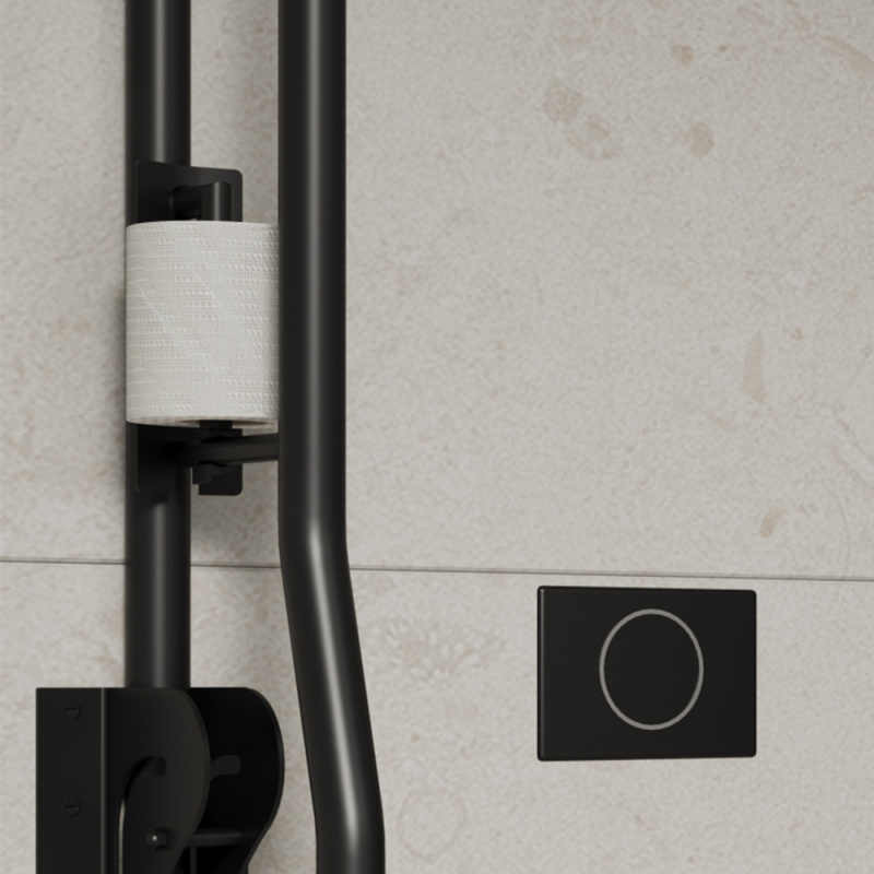 Pappershållare till armstöd 40134 - Mattsvart