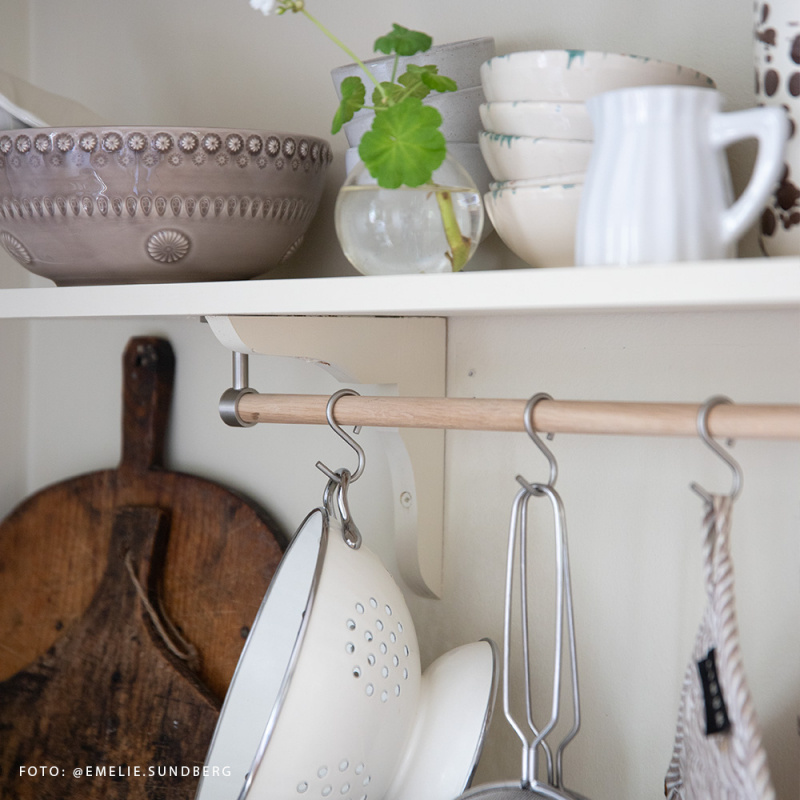 Köksreling Aveny - 600mm - Komplett - Ek/Borstad rostfritt