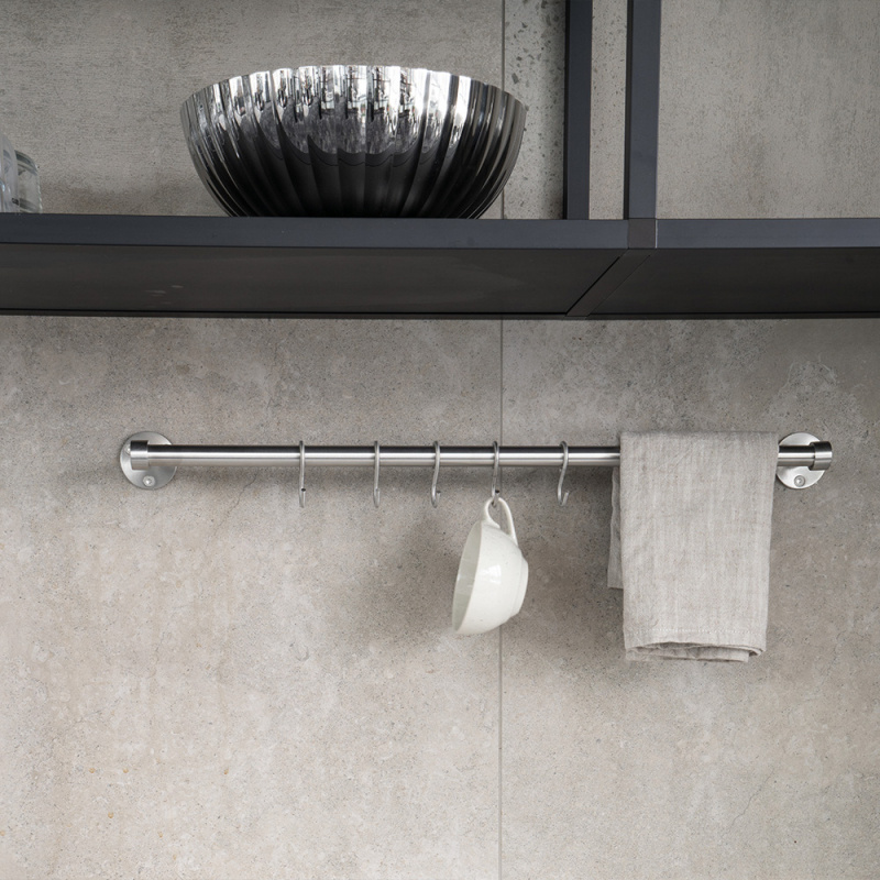 Köksreling Aveny - 600mm - Komplett - Borstad rostfritt