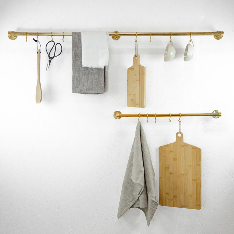 Förlängningsstång Aveny - 600mm - Polerad Obehandlad Mässing