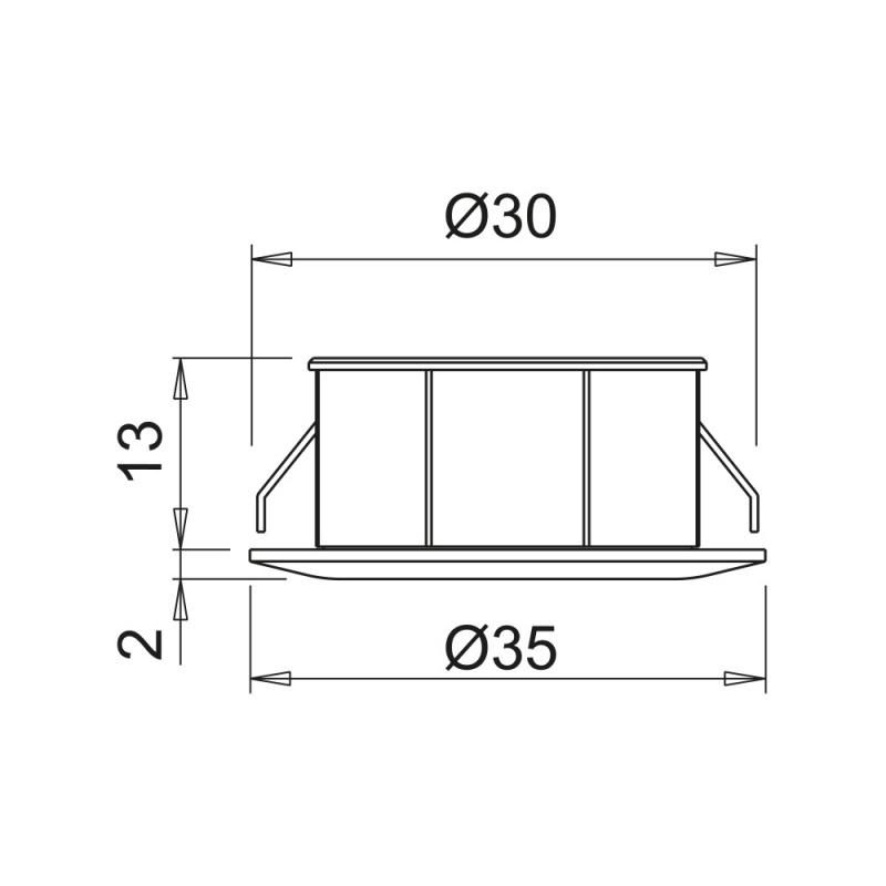 Minispotlight Pixel - Rostfri look
