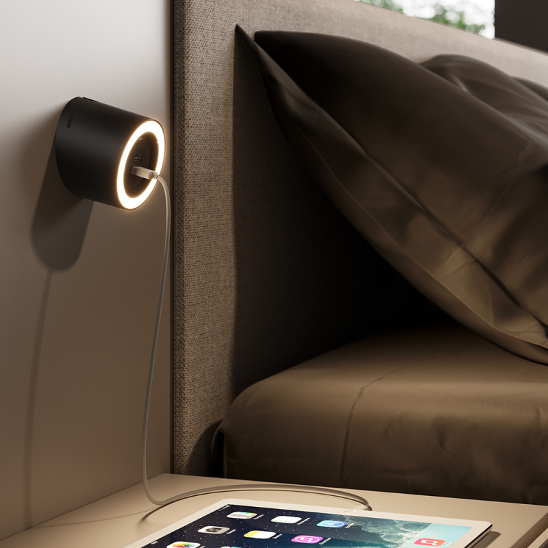 LED-spot Unika - 2xUSB - Rostfri look