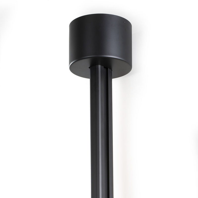 Badrumsspegel IO med belysning och hyllor - Svart