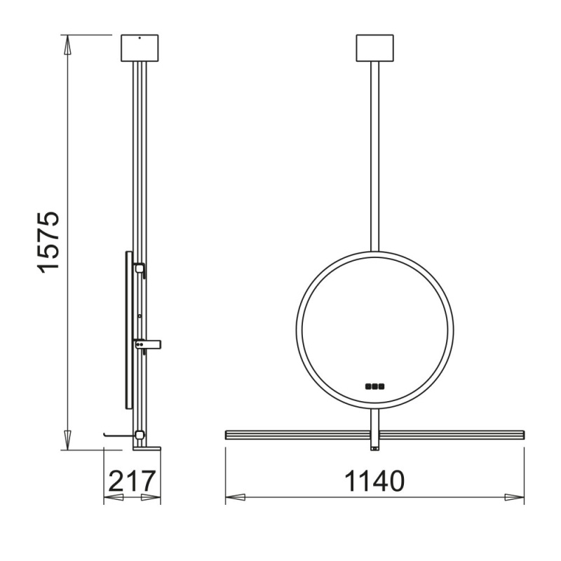 Badrumsspegel IO med belysning och hyllor - Svart