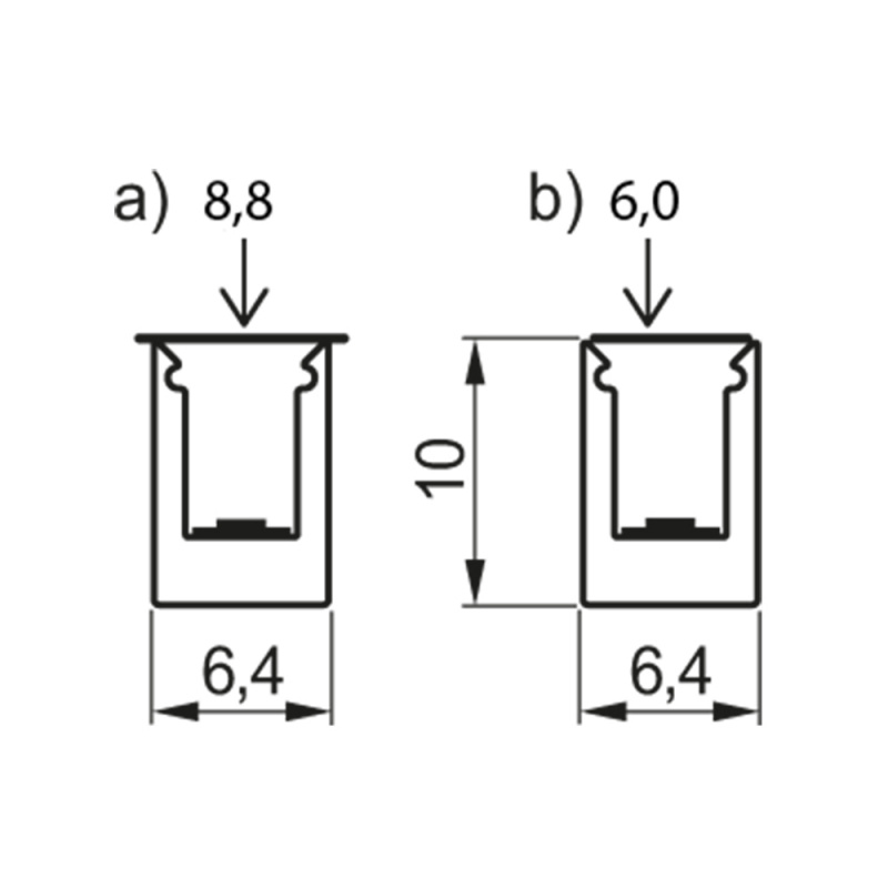 LED-profil LD8104 - Aluminium