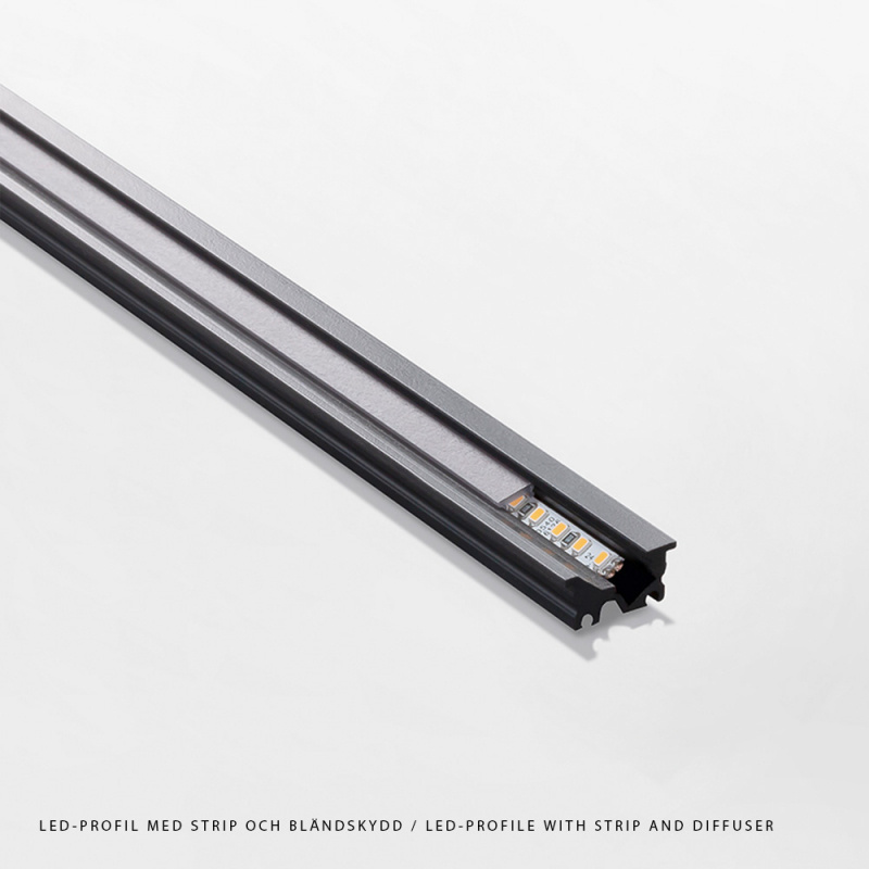 LED-profil 8112 - Svart