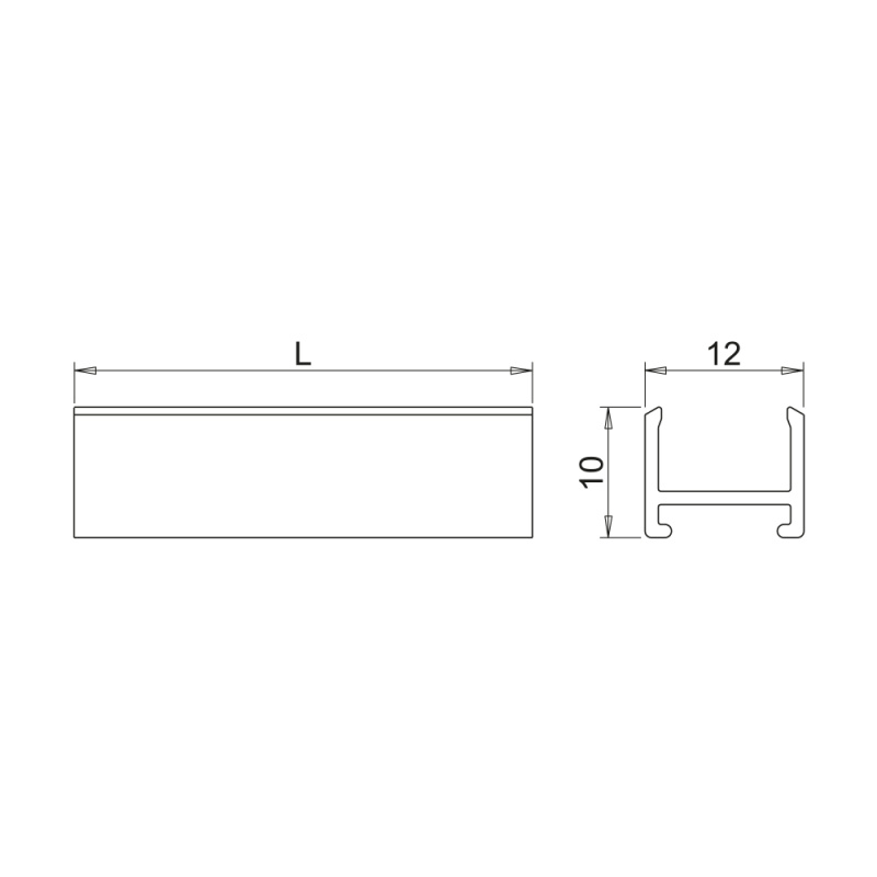 LED-profil Nexus - Svart