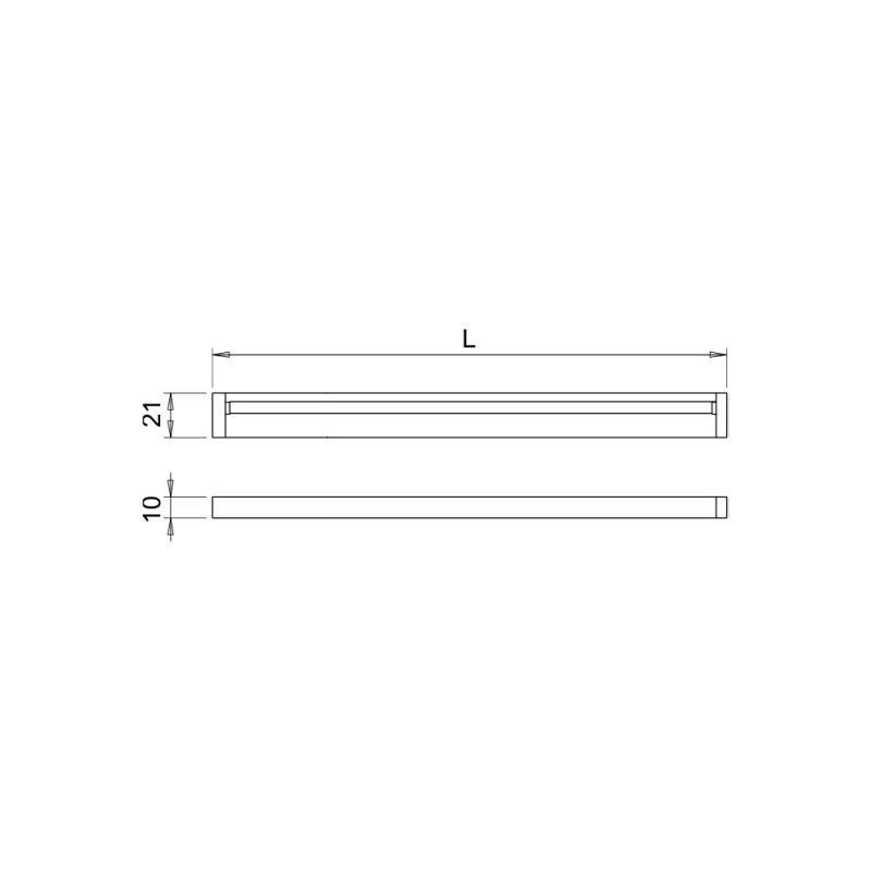 LED-profil Blade - Aluminium