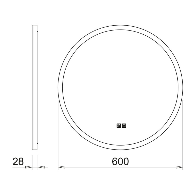 Spegel vägghängd IO D-M