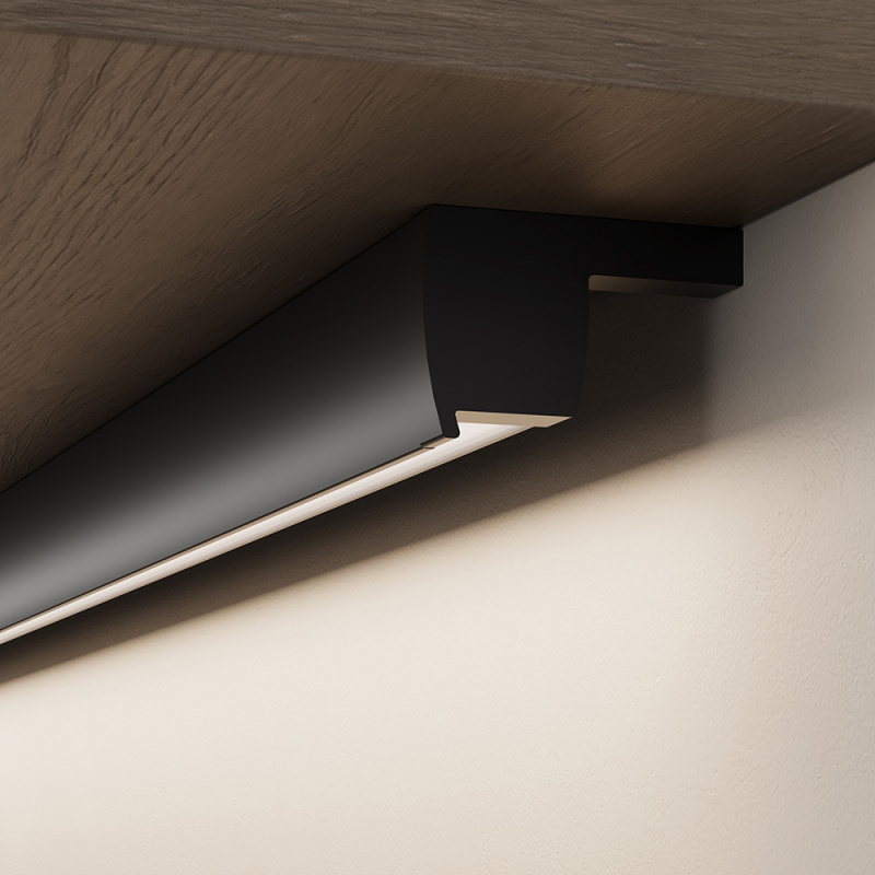 LED-profil Tuby - 2000mm - Svart 