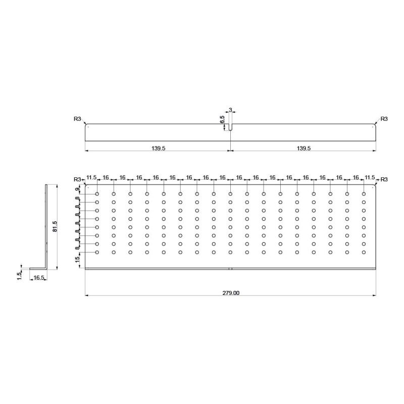 Borrmall för knoppar och handtag - Transparent