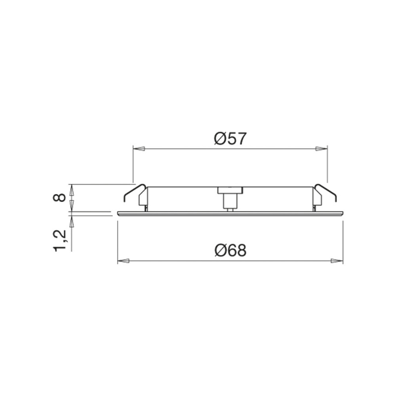 LED-spot Atom - Svart