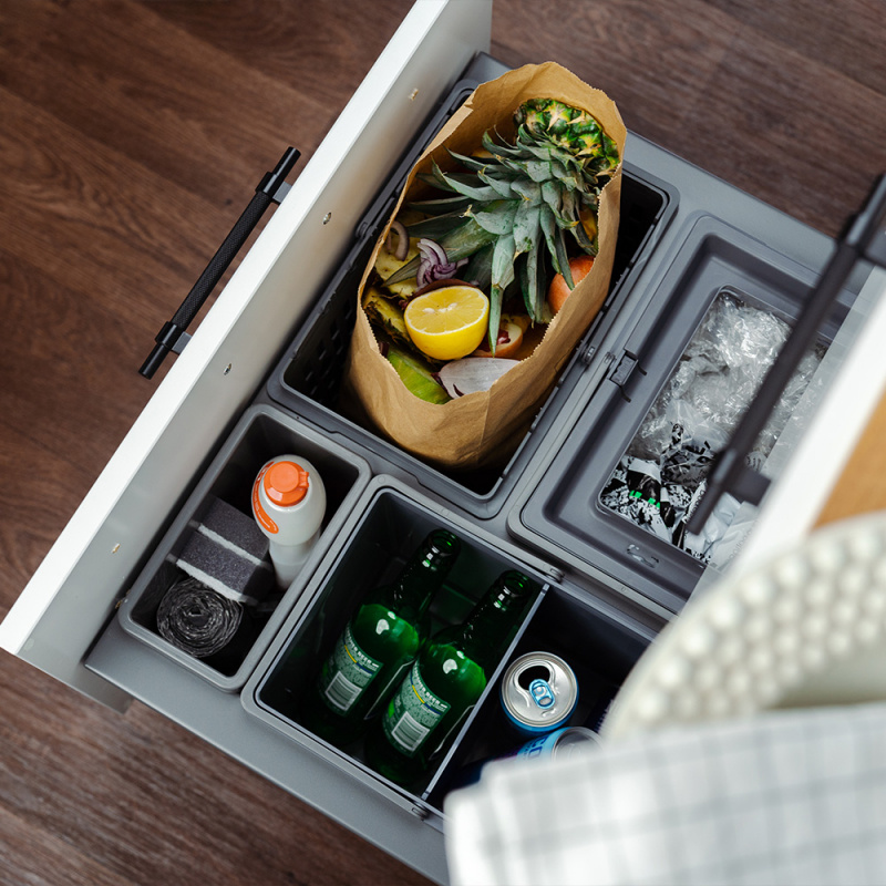 Källsortering Cube Basic Low Eco - Mörkgrå