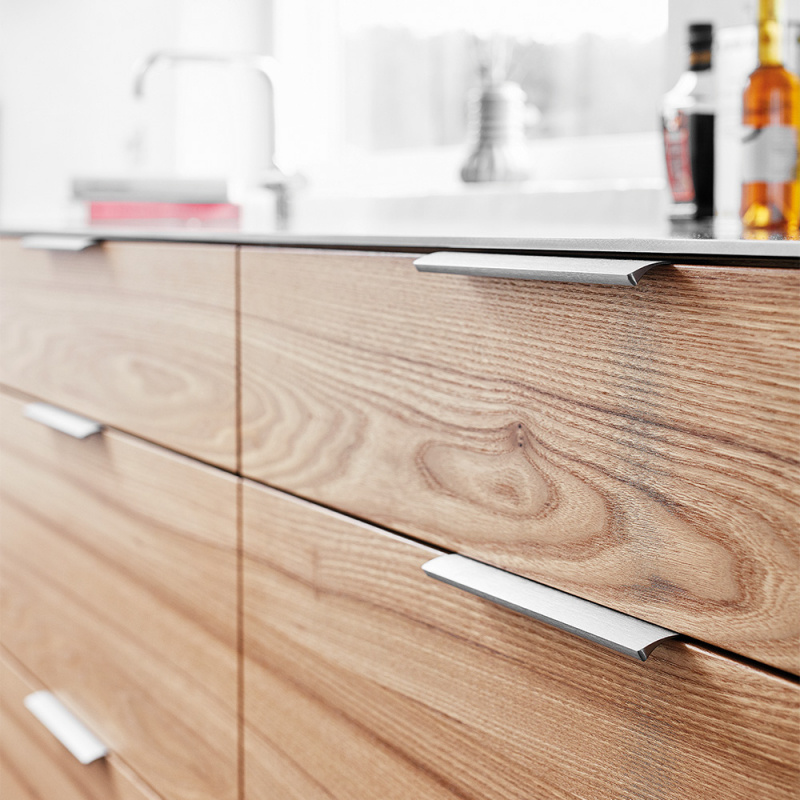 Profilhandtag Edge Straight - Rostfri look