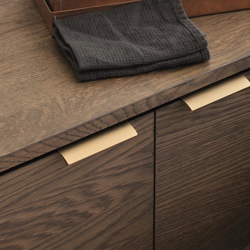 Profilhandtag Edge Straight - Borstad mässing