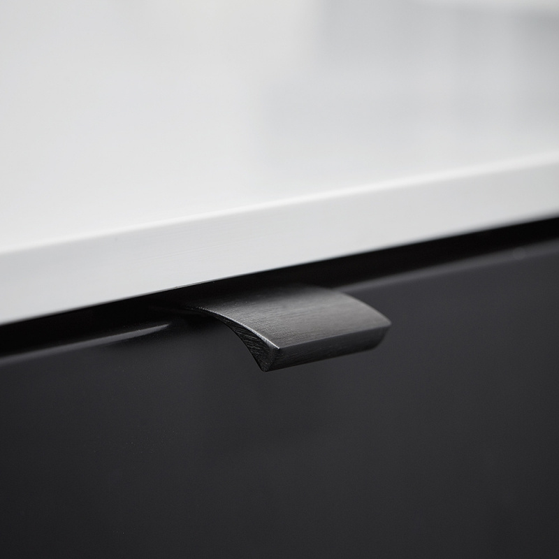 Profilhandtag Edge Straight - Borstad svart