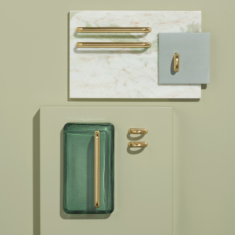 Handtag D-Lite - Borstad mässing