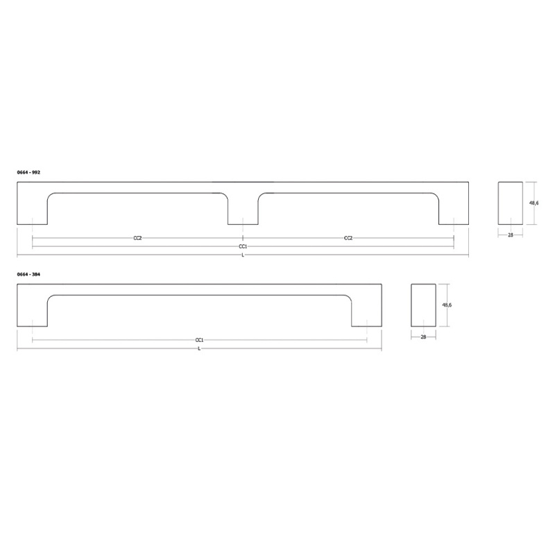 Handtag Luv Wood - Ek