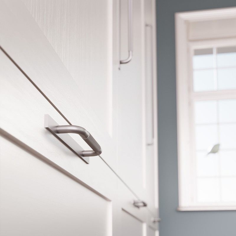 Handtag Helix - Bricka - Rostfri look