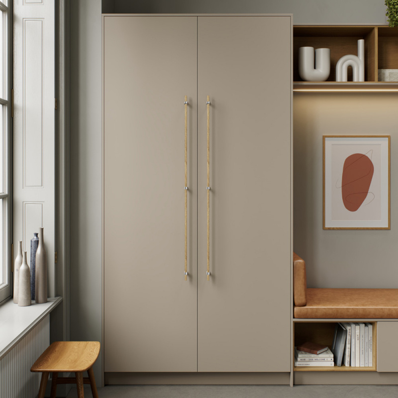 Handtag Bond - Ek/Rostfri look 