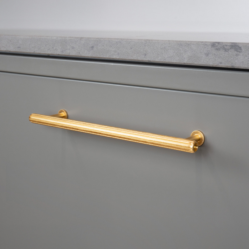 Handtag Rille mini - Borstad mässing