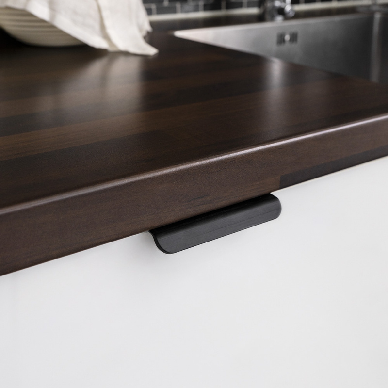 Profilhandtag Roundy - Borstad svart