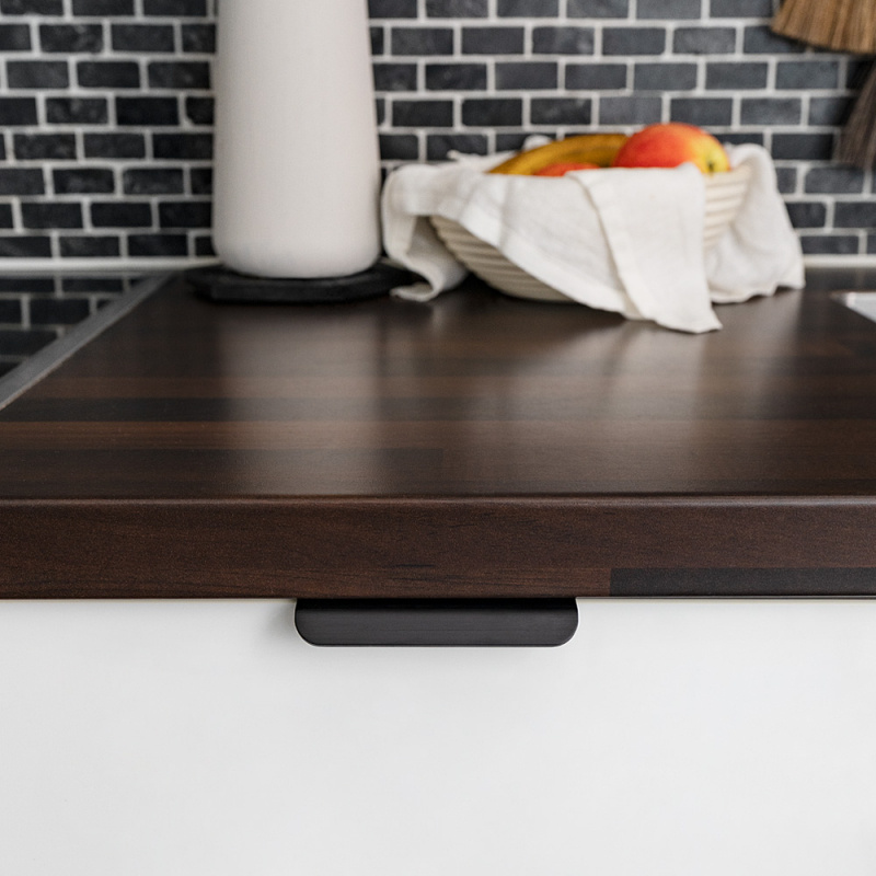 Profilhandtag Roundy - Borstad svart