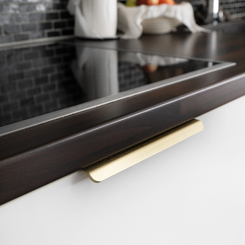 Profilhandtag Roundy - Borstad Mässing