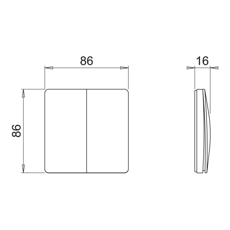 Trådlös strömbrytare/dimmer Kiny - Vit