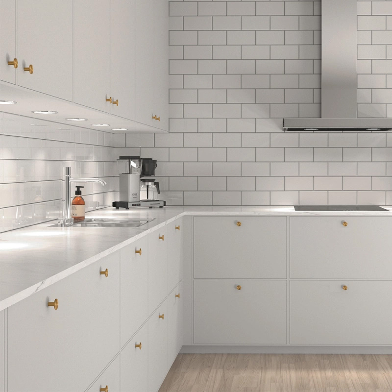 Knopp Sture - Borstad obehandlad mässing