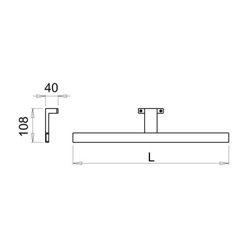 LED-armatur Aalto - Krom