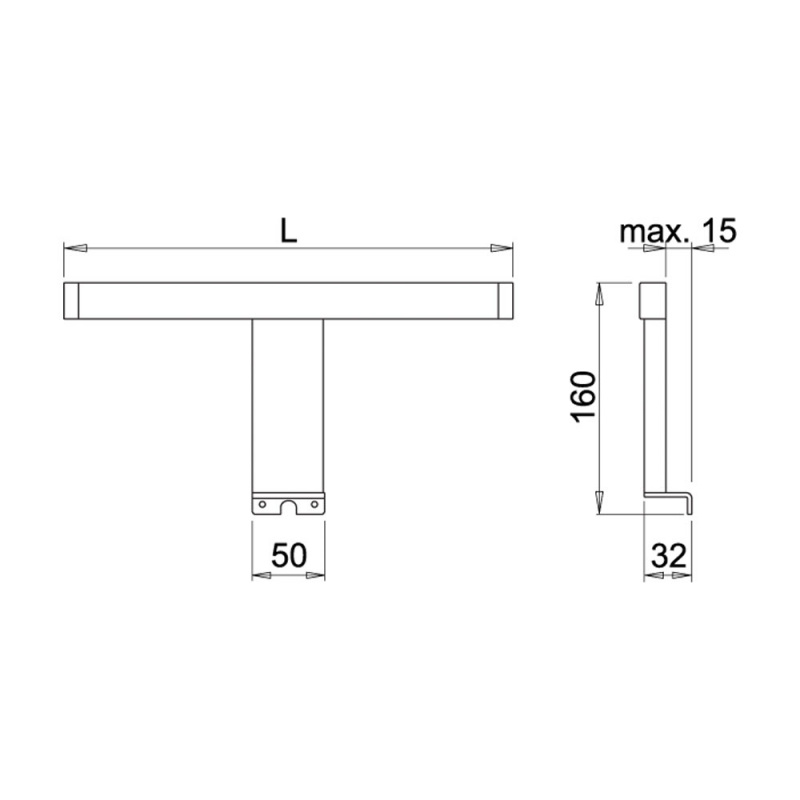 LED-armatur Nite - Krom