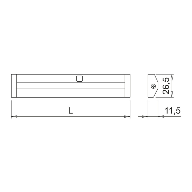 LED-profil Sidy UHE IFR DX - Svart