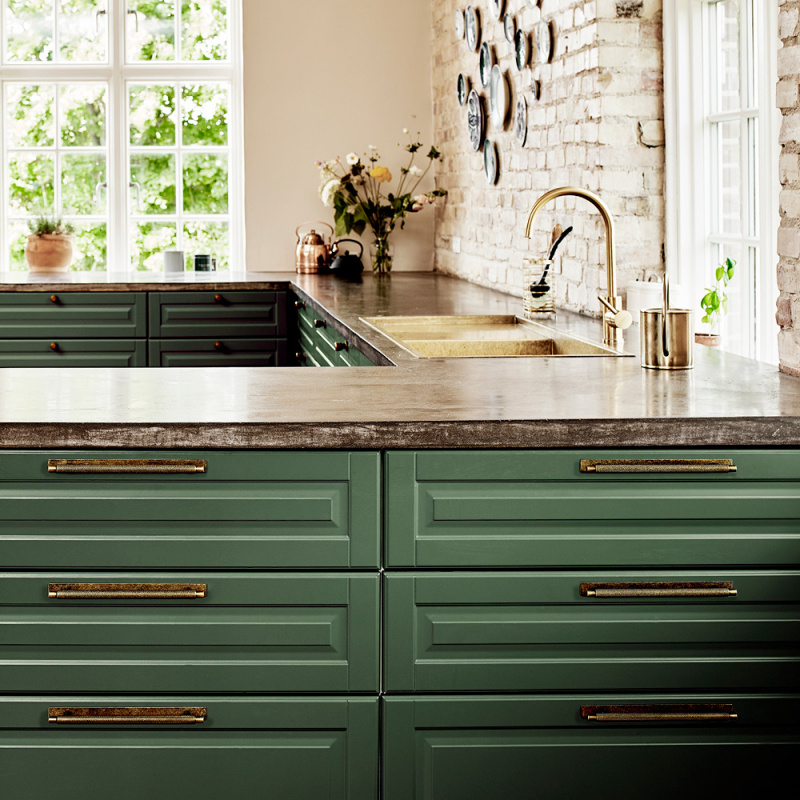 Handtag Manor - Bricka - Antik mässing